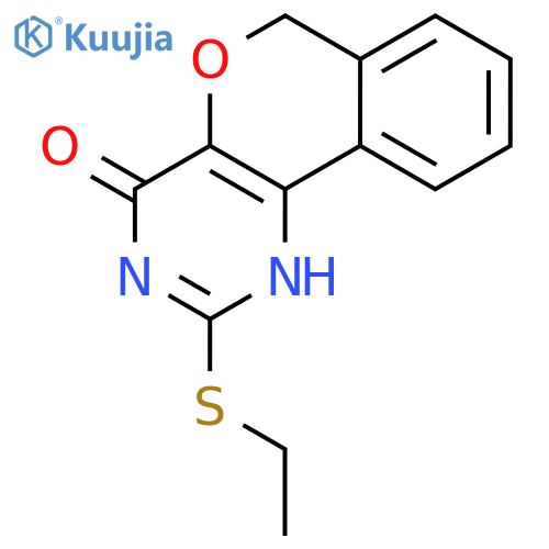 1H-[2]Benzopyrano[4,3-d]pyrimidin-4(6H)-one, 2-(ethylthio)- structure