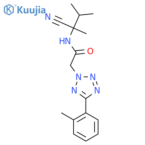 N-(1-cyano-1,2-dimethylpropyl)-2-[5-(2-methylphenyl)-2H-1,2,3,4-tetrazol-2-yl]acetamide structure