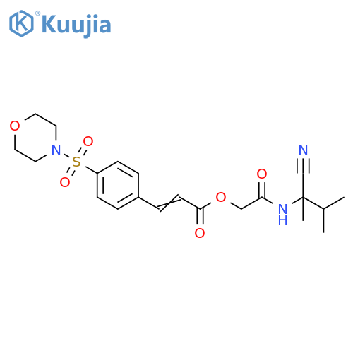 2-[(1-Cyano-1,2-dimethylpropyl)amino]-2-oxoethyl 3-[4-(4-morpholinylsulfonyl)phenyl]-2-propenoate structure
