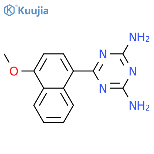 6-(4-methoxynaphthalen-1-yl)-1,3,5-triazine-2,4-diamine structure