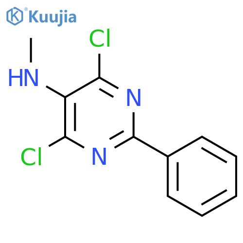 5-PYRIMIDINAMINE, 4,6-DICHLORO-N-METHYL-2-PHENYL- structure