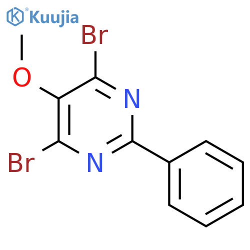 PYRIMIDINE, 4,6-DIBROMO-5-METHOXY-2-PHENYL- structure