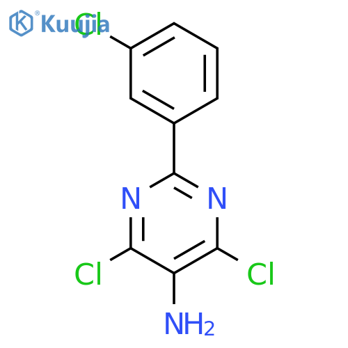 2-(3-CHLOROPHENYL)-4,6-DICHLORO-5-PYRIMIDINAMINE structure