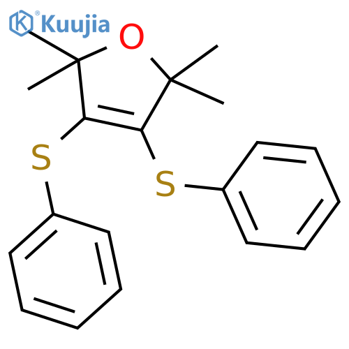 Furan, 2,5-dihydro-2,2,5,5-tetramethyl-3,4-bis(phenylthio)- structure