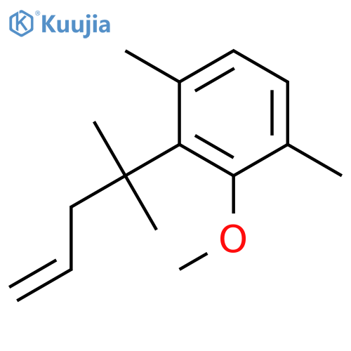 Benzene, 2-(1,1-dimethyl-3-butenyl)-3-methoxy-1,4-dimethyl- structure