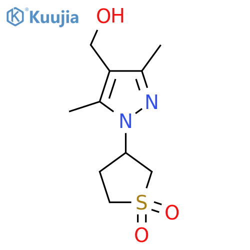 3-(4-(hydroxymethyl)-3,5-dimethyl-1H-pyrazol-1-yl)tetrahydrothiophene 1,1-dioxide structure