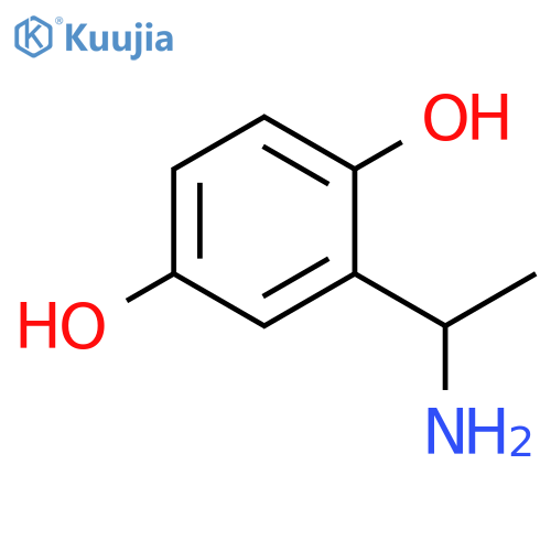 2-(1-aminoethyl)benzene-1,4-diol structure
