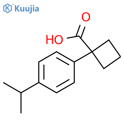 1-[4-(propan-2-yl)phenyl]cyclobutane-1-carboxylic acid structure