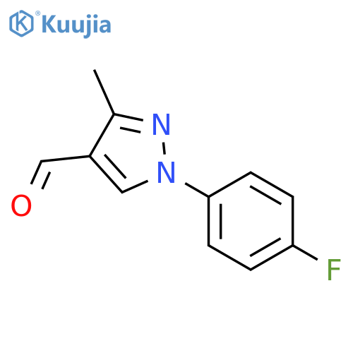 1-(4-Fluorophenyl)-3-methyl-1H-pyrazole-4-carbaldehyde structure