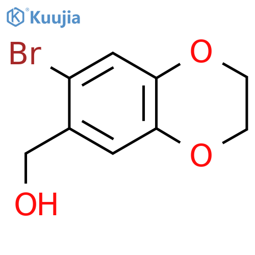 (7-Bromo-2,3-dihydro-1,4-benzodioxin-6-yl)methanol structure