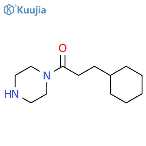 3-cyclohexyl-1-(piperazin-1-yl)propan-1-one structure