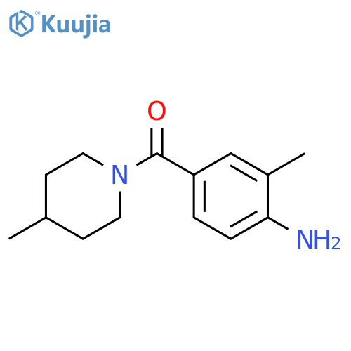 2-methyl-4-(4-methylpiperidine-1-carbonyl)aniline structure