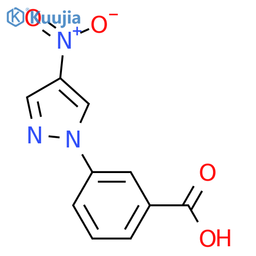 Benzoic acid, 3-(4-nitro-1H-pyrazol-1-yl)- structure