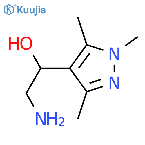 2-amino-1-(trimethyl-1H-pyrazol-4-yl)ethan-1-ol structure