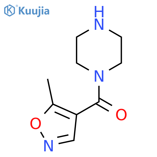 1-(5-methyl-1,2-oxazole-4-carbonyl)piperazine structure