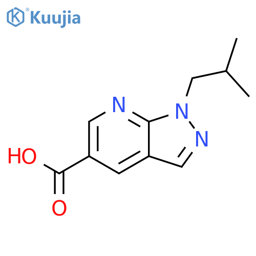 1-(2-methylpropyl)-1H-pyrazolo3,4-bpyridine-5-carboxylic Acid structure