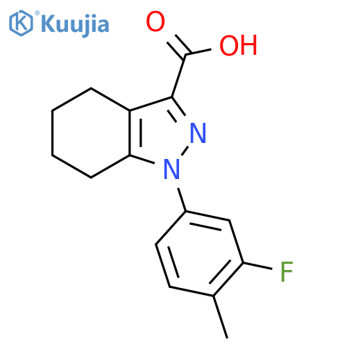 1-(3-Fluoro-4-methylphenyl)-4,5,6,7-tetrahydro-1H-indazole-3-carboxylic acid structure