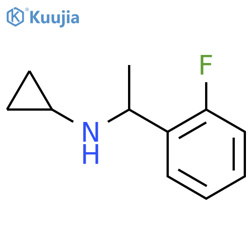 N-1-(2-fluorophenyl)ethylcyclopropanamine structure