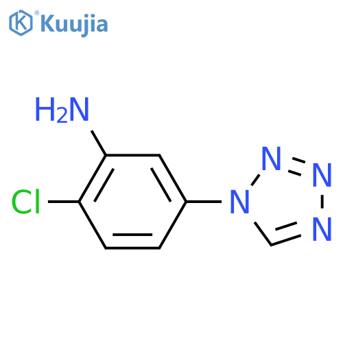 2-chloro-5-(1H-tetraazol-1-yl)aniline structure