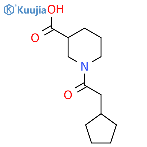 1-(2-Cyclopentylacetyl)piperidine-3-carboxylic acid structure
