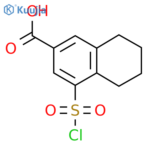 4-(Chlorosulfonyl)-5,6,7,8-tetrahydronaphthalene-2-carboxylic acid structure