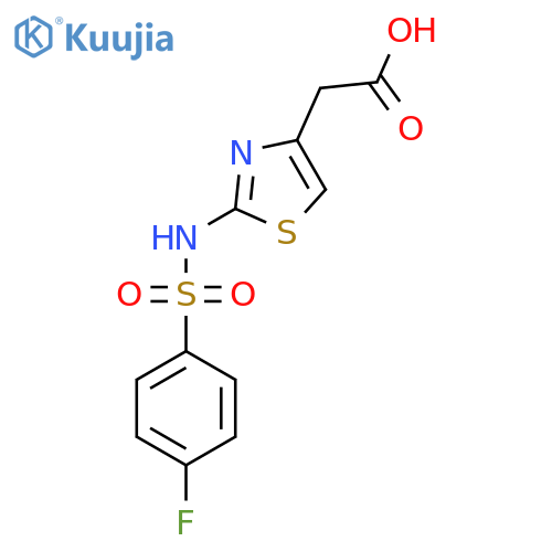 (2-{(4-Fluorophenyl)sulfonylamino}-1,3-thiazol-4-yl)acetic Acid structure