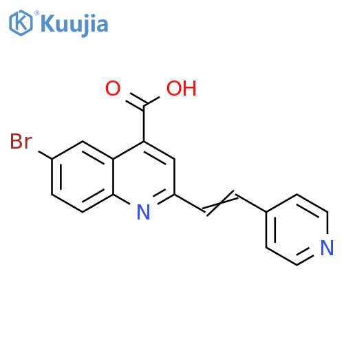 6-bromo-2-[2-(pyridin-4-yl)ethenyl]quinoline-4-carboxylic acid structure