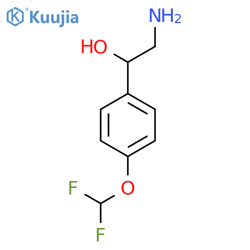 2-amino-1-4-(difluoromethoxy)phenylethan-1-ol structure