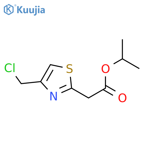 Propan-2-yl 2-4-(chloromethyl)-1,3-thiazol-2-ylacetate structure