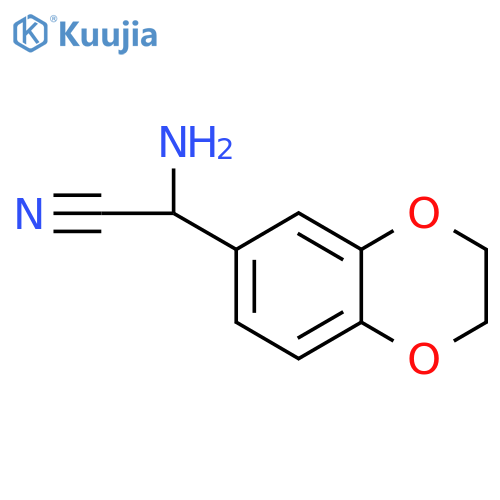 1,4-Benzodioxin-6-acetonitrile, α-amino-2,3-dihydro- structure