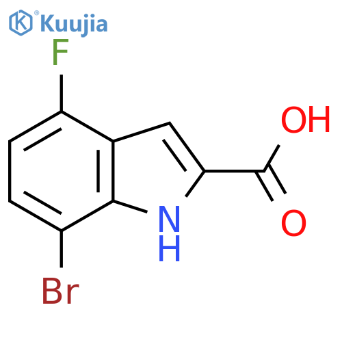 7-Bromo-4-fluoro-1H-indole-2-carboxylic acid structure