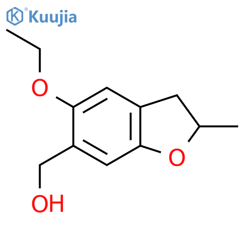 (5-Ethoxy-2-methyl-2,3-dihydro-1-benzofuran-6-yl)methanol structure
