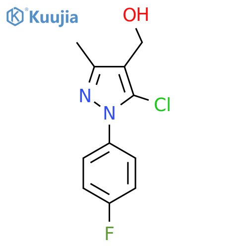 5-Chloro-1-(4-fluorophenyl)-3-methyl-1H-pyrazol-4-ylmethanol structure