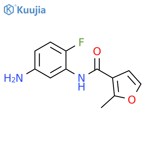 N-(5-amino-2-fluorophenyl)-2-methylfuran-3-carboxamide structure