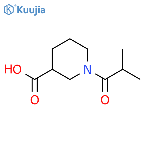 1-Isobutyryl-3-piperidinecarboxylic acid structure