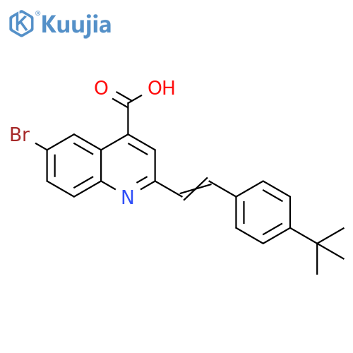 6-bromo-2-2-(4-tert-butylphenyl)ethenylquinoline-4-carboxylic acid structure