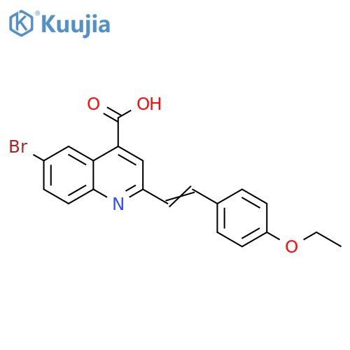6-bromo-2-2-(4-ethoxyphenyl)ethenylquinoline-4-carboxylic acid structure