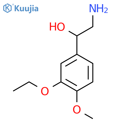 2-Amino-1-(3-ethoxy-4-methoxyphenyl)ethan-1-ol structure
