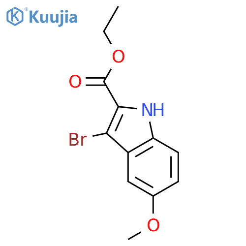 1H-Indole-2-carboxylicacid, 3-bromo-5-methoxy-, ethyl ester structure