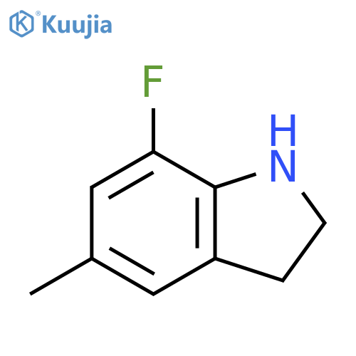 7-fluoro-5-methyl-2,3-dihydro-1H-indole structure