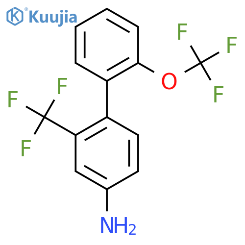4-Amino-2'-(trifluoromethoxy)-2-(trifluoromethyl)biphenyl structure