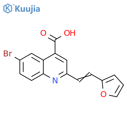 6-bromo-2-2-(furan-2-yl)ethenylquinoline-4-carboxylic acid structure