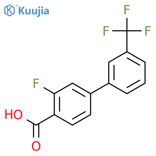 2-Fluoro-4-(3-trifluoromethylphenyl)benzoic acid structure
