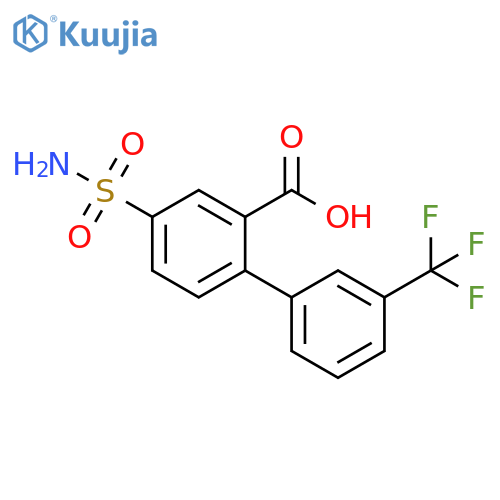 [1,1'-Biphenyl]-2-carboxylic acid, 4-(aminosulfonyl)-3'-(trifluoromethyl)- structure