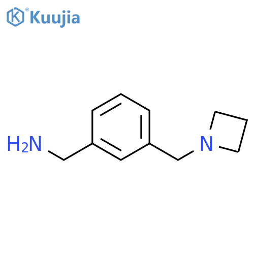 {3-[(azetidin-1-yl)methyl]phenyl}methanamine structure