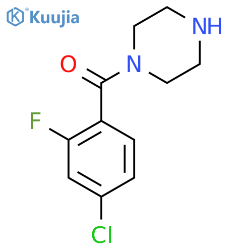 1-(4-Chloro-2-fluorobenzoyl)piperazine structure