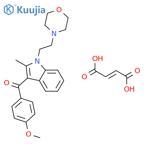 (4-methoxyphenyl)[2-methyl-1-(2-morpholin-4-ylethyl)-1H-indol-3-yl]methanone (2Z)-but-2-enedioate structure