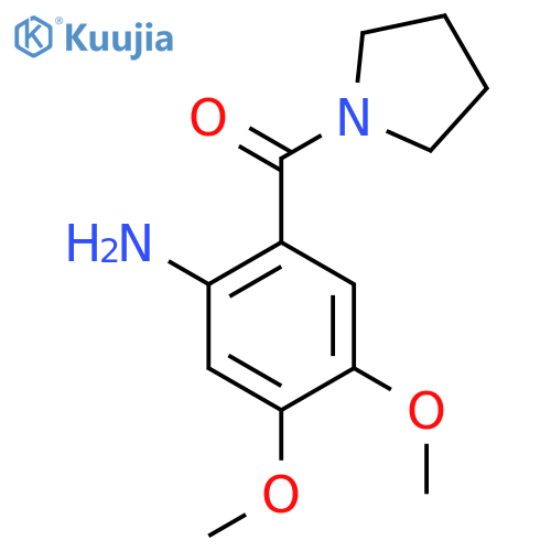4,5-Dimethoxy-2-(pyrrolidine-1-carbonyl)aniline structure