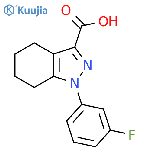 1-(3-fluorophenyl)-4,5,6,7-tetrahydro-1H-indazole-3-carboxylic acid structure