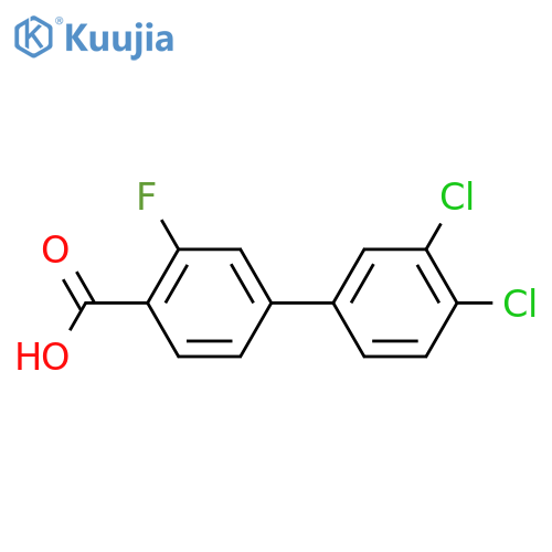 4-(3,4-Dichlorophenyl)-2-fluorobenzoic acid structure